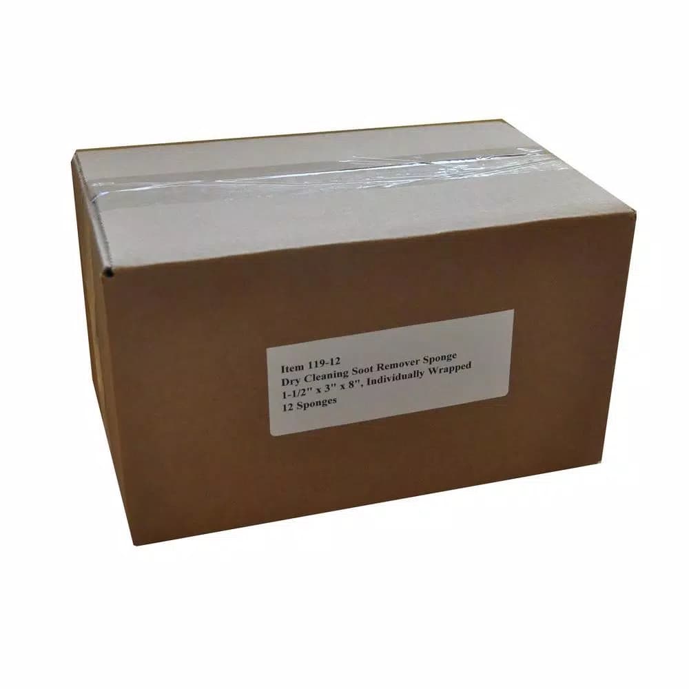 Absorene Dry Cleaning Soot Restoration Sponge, Vulcanized Natural Rubber, Individually Wrapped (Case of 12)