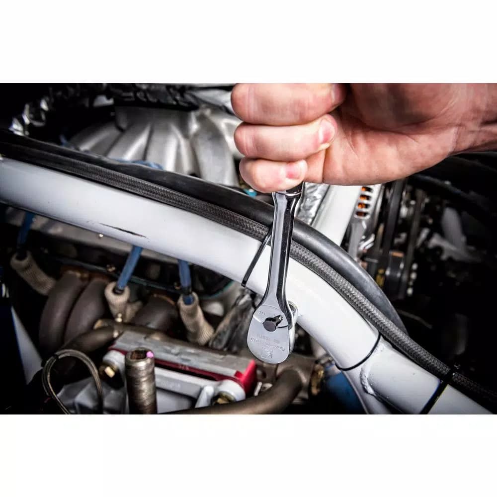 GearWrench 84-Tooth Full Polish Ratchet Set, 1/4 in., 3/8 in., and 1/2 in. Drive, 3-Piece