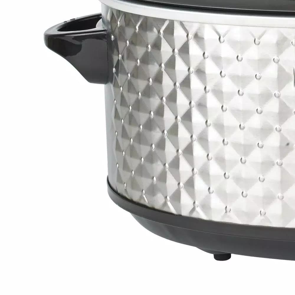 Brentwood Appliances 7 Qt. Stainless Steel Slow Cooker with Tempered Glass Lid