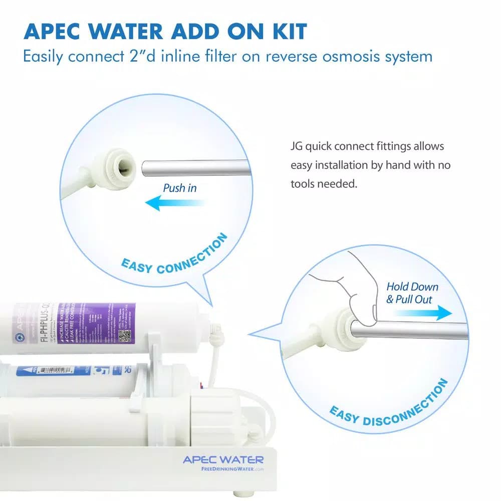 APEC Water Systems APEC Water Reverse Osmosis System Add-On Kit for 2 in. D Inline Filters