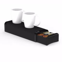 Mind Reader Black Coffee Station Organizer with K-Cup Drawer and Sleeve Dispenser thumbnail 4