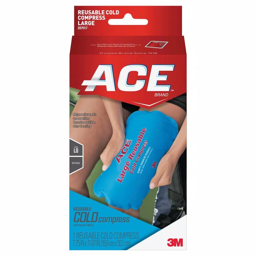 3M ACE Soft Touch Reusable Cold Compress, Large, Blue