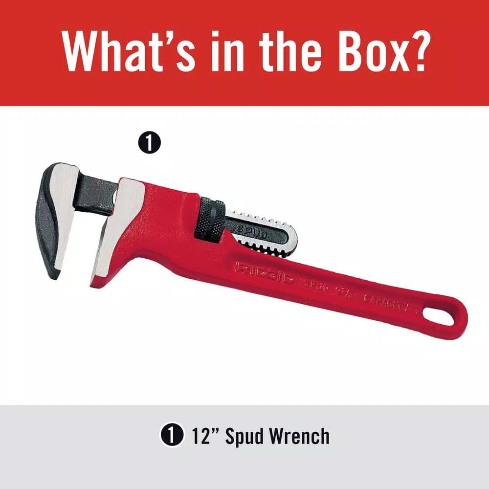 RIDGID 12 in. Adjustable Spud Wrench, 3/8 in. to 2-5/8 in. Pipe Capacity