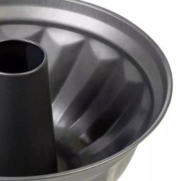 Home Basics Non-Stick Steel Fluted Bundt Cake Pan, Grey thumbnail 3