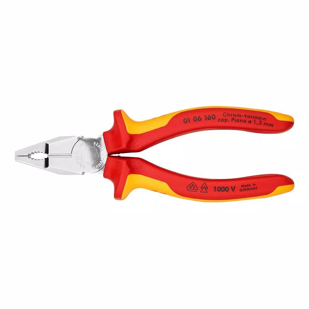 KNIPEX 6-1/4 in. Insulated Combination Pliers, VDE Tested