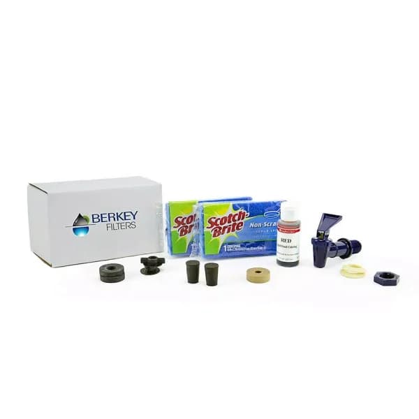 Berkey Light Maintenance Kit - Replacement Spigot, Filters Cleaning Pads & Troubleshooting Guide