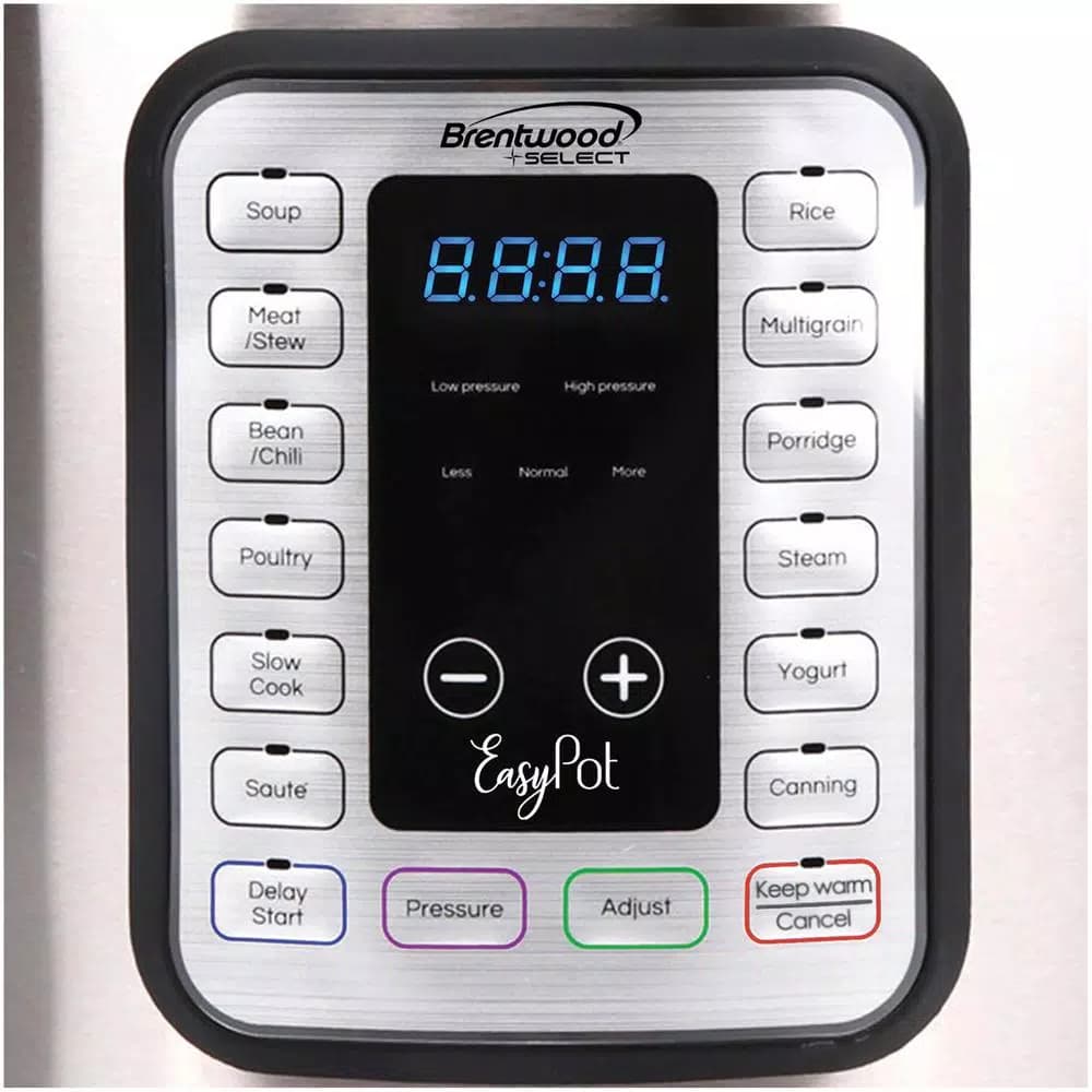Unbranded Brentwood Appliances 6 Qt. Easy Pot 8-in-1 Electric Multicooker with LED Display, Silver