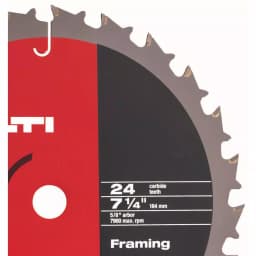 Hilti W-CSC 7-1/4 in. 24-Teeth Circular Saw Framing Blades, 50-Pack thumbnail 3
