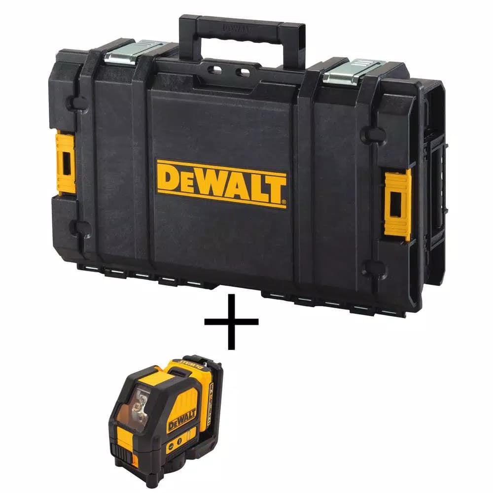 DEWALT DW088LG 12V MAX Lithium-Ion Green Cross Line Laser Level Kit with TOUGHSYSTEM Tool Box