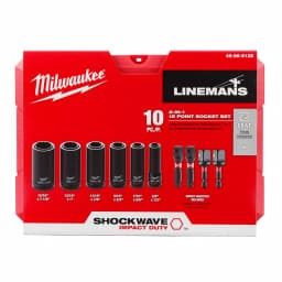 Milwaukee SHOCKWAVE Lineman's 1/2 in. Drive 2-in-1 12-Point Socket Set, 10-Piece thumbnail 2