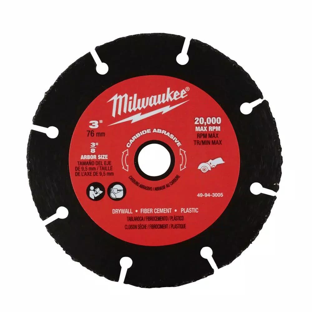 Milwaukee 3 in. Carbide Abrasive Blade for Multi-Purpose Cutting