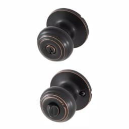 Honeywell Oil Rubbed Bronze Entry Door Knob, Keyed Entry, ANSI Grade 3 thumbnail 1