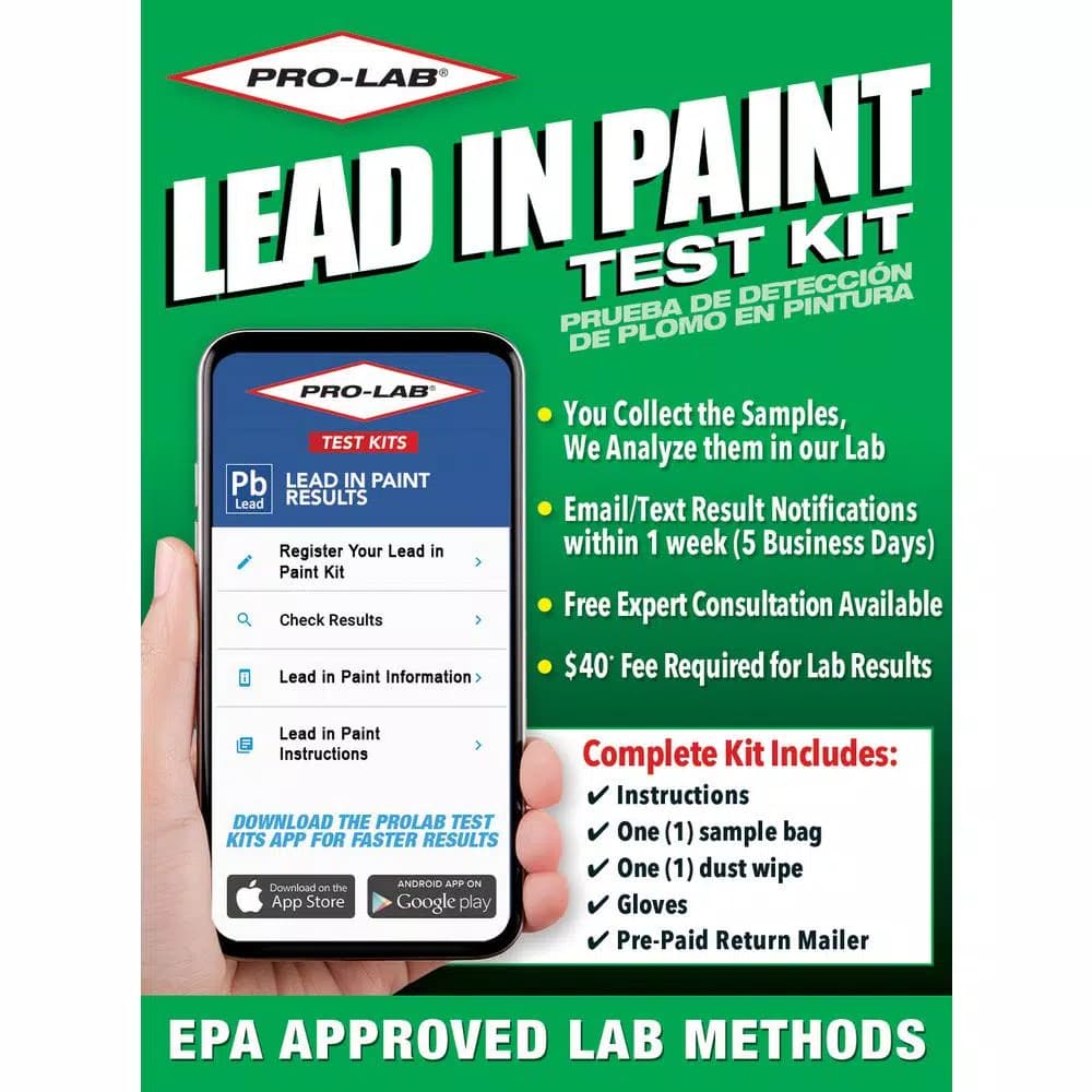 PRO-LAB Lead in Paint and Dust Test Kit - High Accuracy Detection