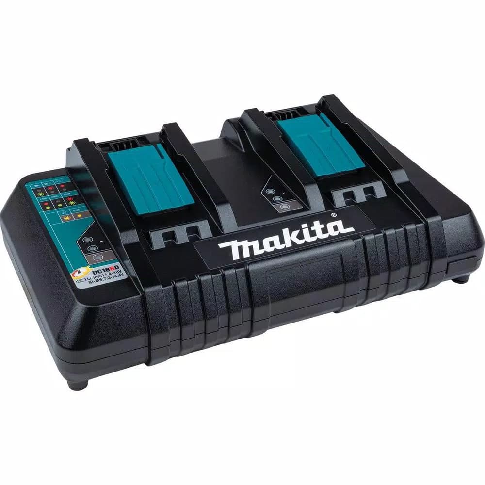 Makita 18V LXT Lithium-Ion 5.0Ah Battery and Dual Port Rapid Optimum Charger Starter Pack