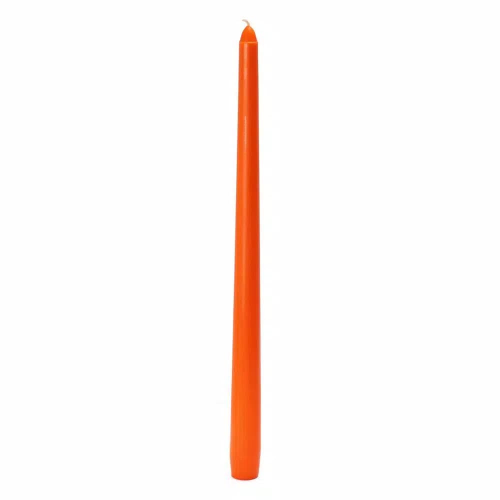 Zest Candle 12 in. Orange Taper Candles, 12-Set