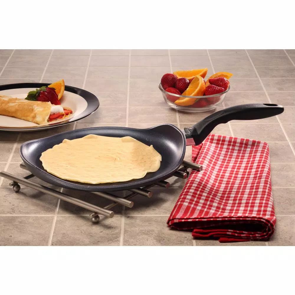Swiss Diamond 10.25 in. Nonstick Crepe Pan, Cast Aluminum