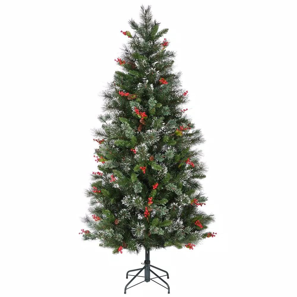 National Tree Company 6.5 ft. Wintry Pine Pre-Decorated Artificial Christmas Tree with 650 Clear Lights