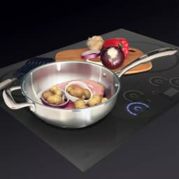 Chantal Induction 21 Steel 3 qt. Stainless Steel Saute Pan, Brushed Stainless Steel thumbnail 6