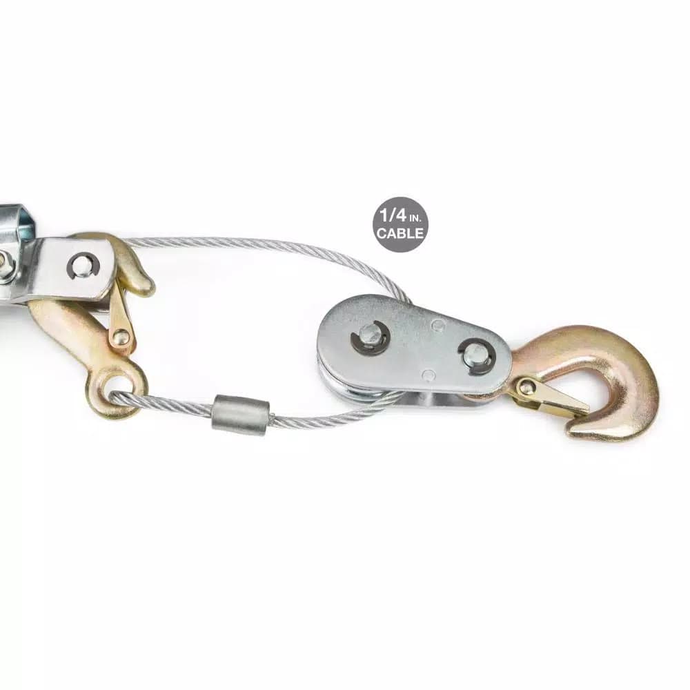 TEKTON 4 Ton Dual Gear Power Puller with 1/4 in. Aircraft-Grade Steel Cable