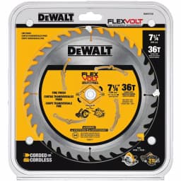 DEWALT FLEXVOLT 7-1/4 in. 36-Teeth Carbide-Tipped Circular Saw Blade thumbnail 2