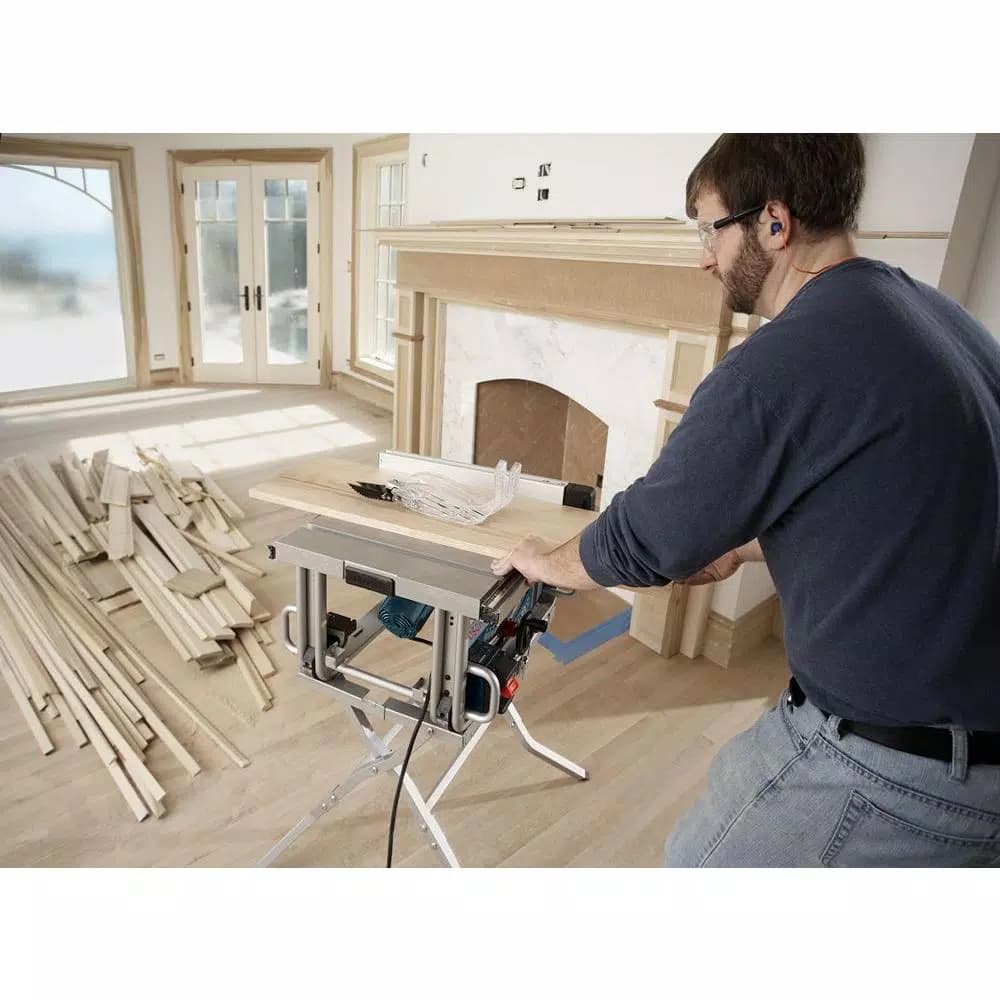 Bosch 10 in. Corded Portable Table Saw, 15 Amp, 4 HP with Smart Guard System