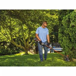 BLACK+DECKER 60V MAX Cordless Handheld Leaf Blower (400 CFM, 100 MPH) with Bonus 2-in-1 String Trimmer and Edger thumbnail 5