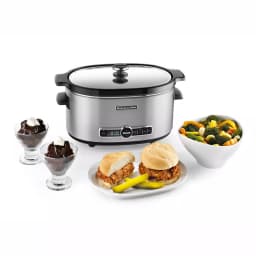 KitchenAid 6 Qt. Stainless Steel Slow Cooker with Digital Timer and Glass Lid, Oval Ceramic Vessel thumbnail 3