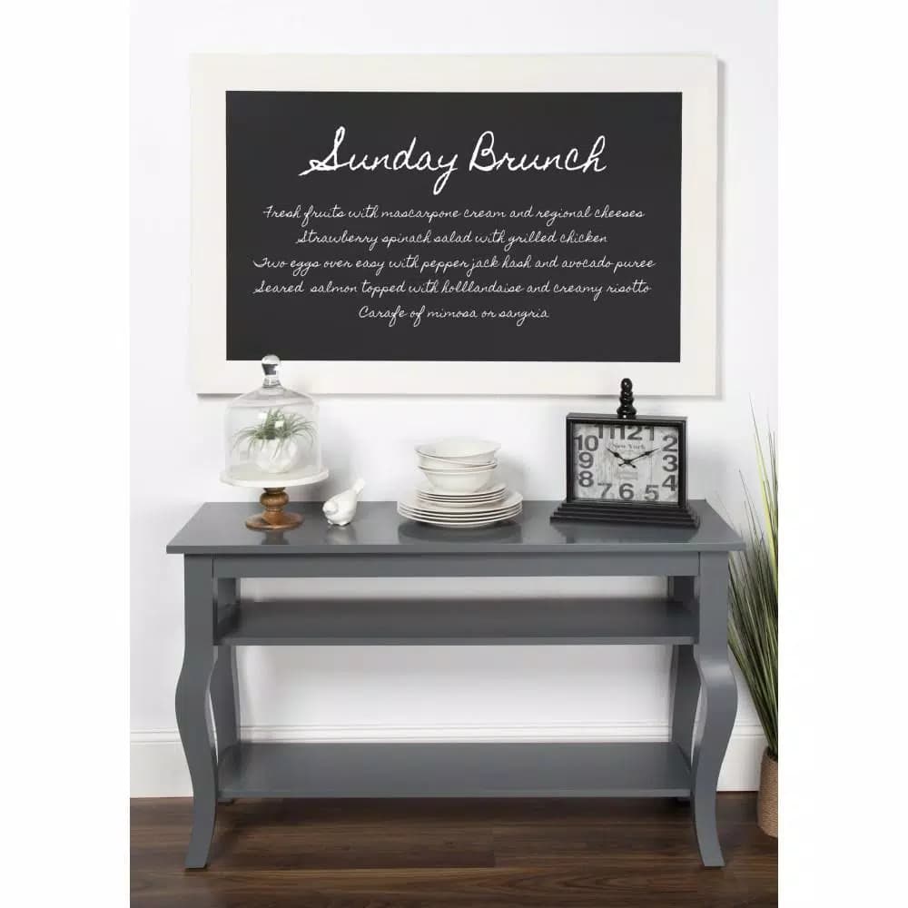 DesignOvation Beatrice Large Framed Magnetic Chalkboard Memo Board for Home and Office