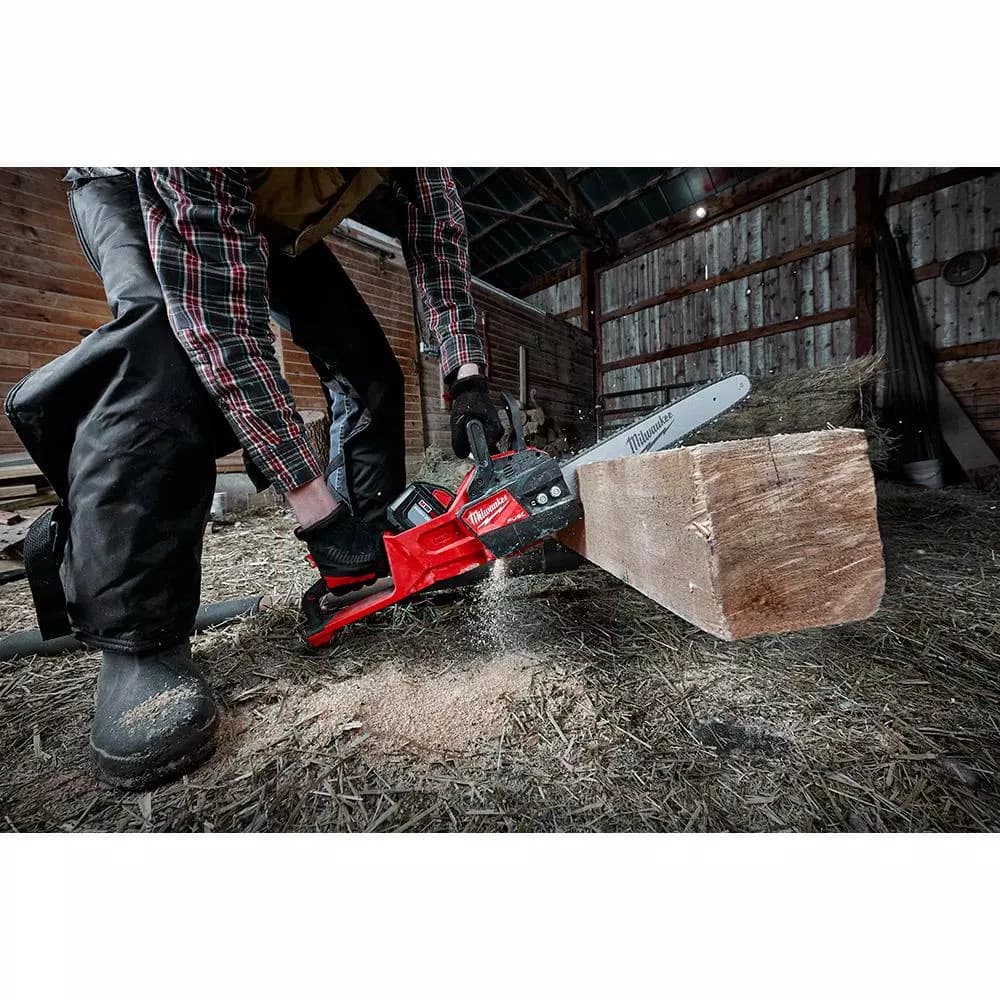 Milwaukee M18 FUEL 18V Cordless Brushless Landscaping Combo Kit: String Trimmer, Blower, Hedge Trimmer & Chainsaw