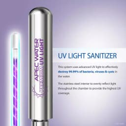 APEC Water Systems Essence 7-Stage Reverse Osmosis Water Filtration System with UV Sterilizer and Alkaline pH+ Mineralization thumbnail 6