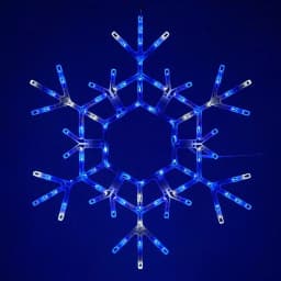 Kringle Traditions 36 in. 105-Light Blue and White LED Folding Snowflake Decoration thumbnail 1