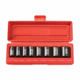 TEKTON 3/8 in. Drive 6-Point Shallow SAE Impact Socket Set, 5/16-3/4 in. thumbnail 1
