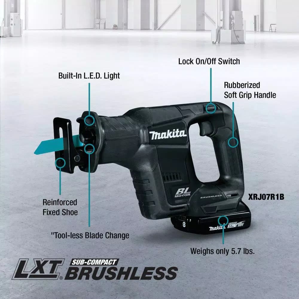 Makita 18V LXT Sub-Compact Brushless Cordless Reciprocating Saw Kit (2.0 Ah)