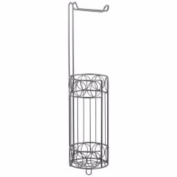 Home Basics Seville Freestanding Toilet Paper Holder with Storage Base in Satin Nickel thumbnail 2