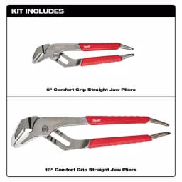 Milwaukee 2-Piece Ream and Punch Straight-Jaw Pliers Set, 6 in. and 10 in. thumbnail 14