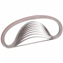 Makita 100-Grit Aluminum Oxide Abrasive Belts, 3/8 in. x 21 in. (10-Pack) thumbnail 1