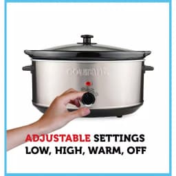 Courant 7 Qt. Stainless Steel Slow Cooker with Temperature Settings thumbnail 5