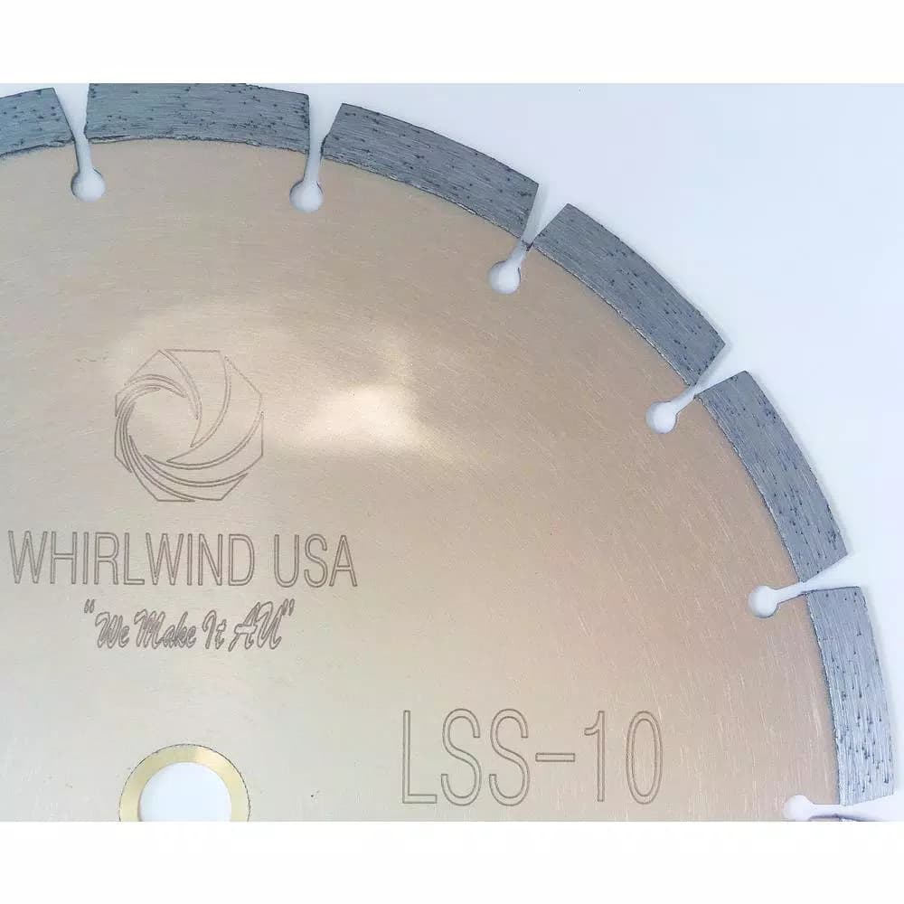 Whirlwind USA 10 in. 18-Teeth Segmented Diamond Blade for Concrete, Stone, Brick, and Masonry