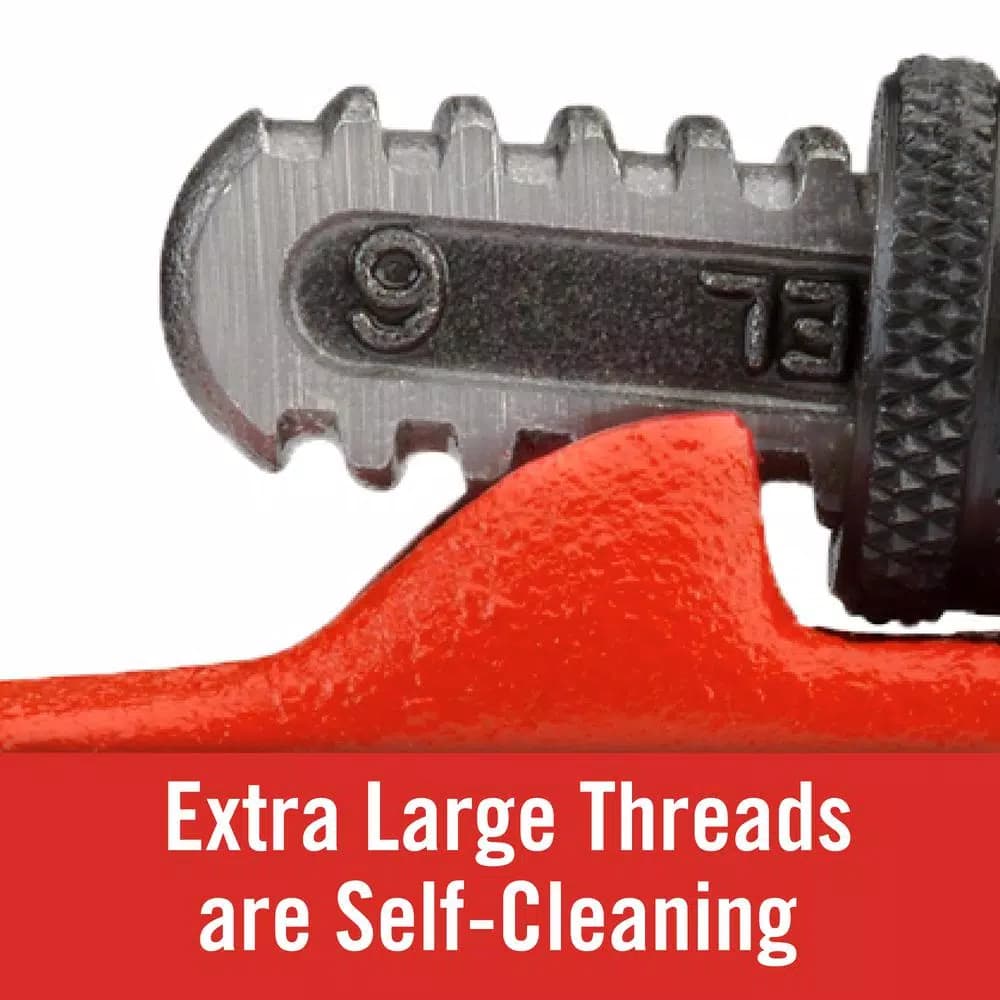 RIDGID 6 in. Heavy-Duty Straight Pipe Wrench, Red