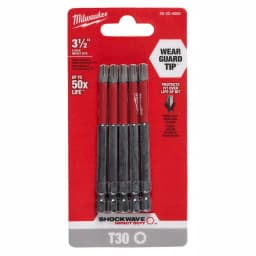 Milwaukee SHOCKWAVE Torx T30 3.5 in. Impact Duty Steel Screwdriver Bits, 5-Pack thumbnail 2