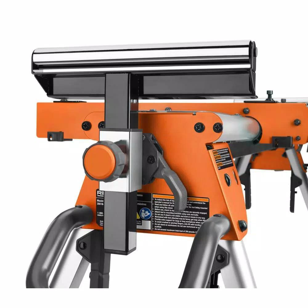 RIDGID Professional Compact Miter Saw Stand with Quick Release Brackets