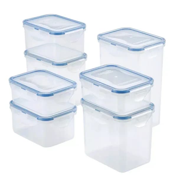Lock & Lock Easy Essentials 14-Piece Food Storage Container Set, Airtight & Leakproof