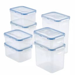 Lock & Lock Easy Essentials 14-Piece Food Storage Container Set, Airtight & Leakproof thumbnail 1