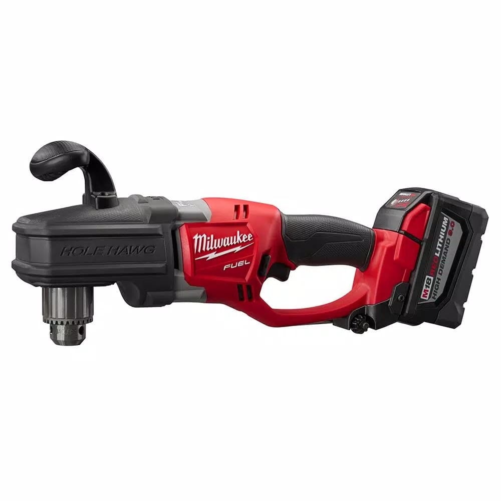 Milwaukee M18 FUEL 1/2 in. Right Angle Drill Kit with (2) 9.0 Ah Batteries and Rapid Charger