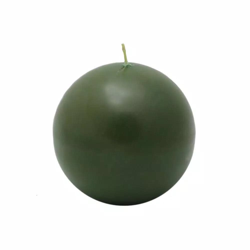 Zest Candle Biedermann and Sons 4 in. Hunter Green Ball Candles, 2-Pack