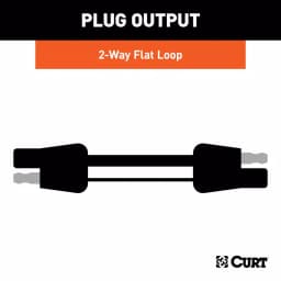 CURT 2-Way Flat Wiring Connector Plug & Socket with 12" Color-Coded Wires thumbnail 4