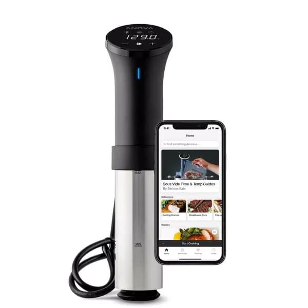 Anova Precision Cooker WiFi Sous Vide, Black and Silver