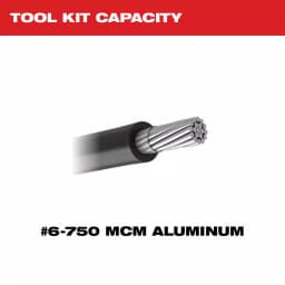 Milwaukee M18 FORCE LOGIC 750 MCM Cordless Crimper Kit with EXACT Aluminum Dies thumbnail 3