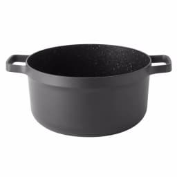 BergHOFF GEM 5.2 qt. Cast Aluminum Nonstick Stock Pot with Glass Lid, Black thumbnail 2