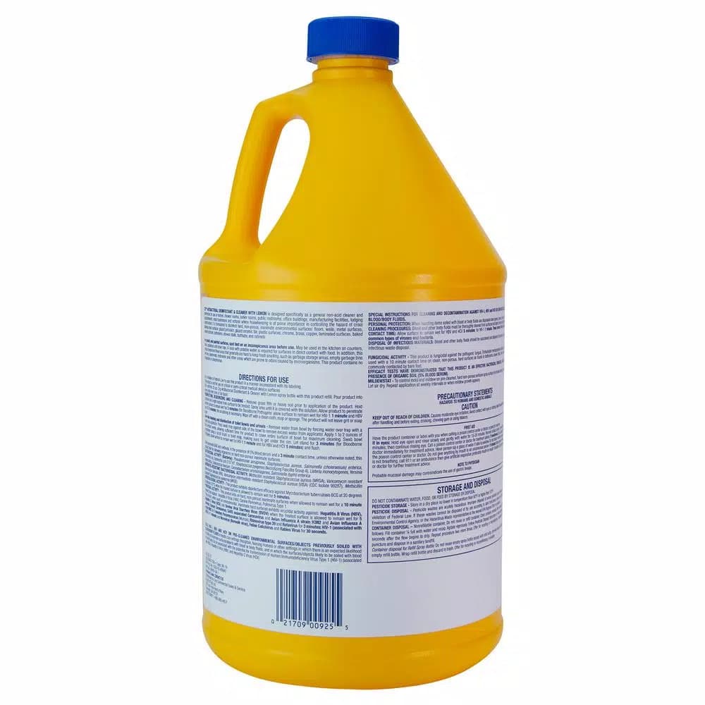 ZEP Anti-Bacterial Disinfectant Cleaner, Lemon Scent, 1 Gallon (Case of 4)